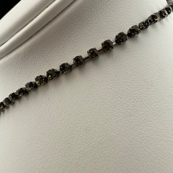 Christinas Collection Crystal Rhinestone Y Necklace With Braided Tassel Accent - Picture 7 of 9